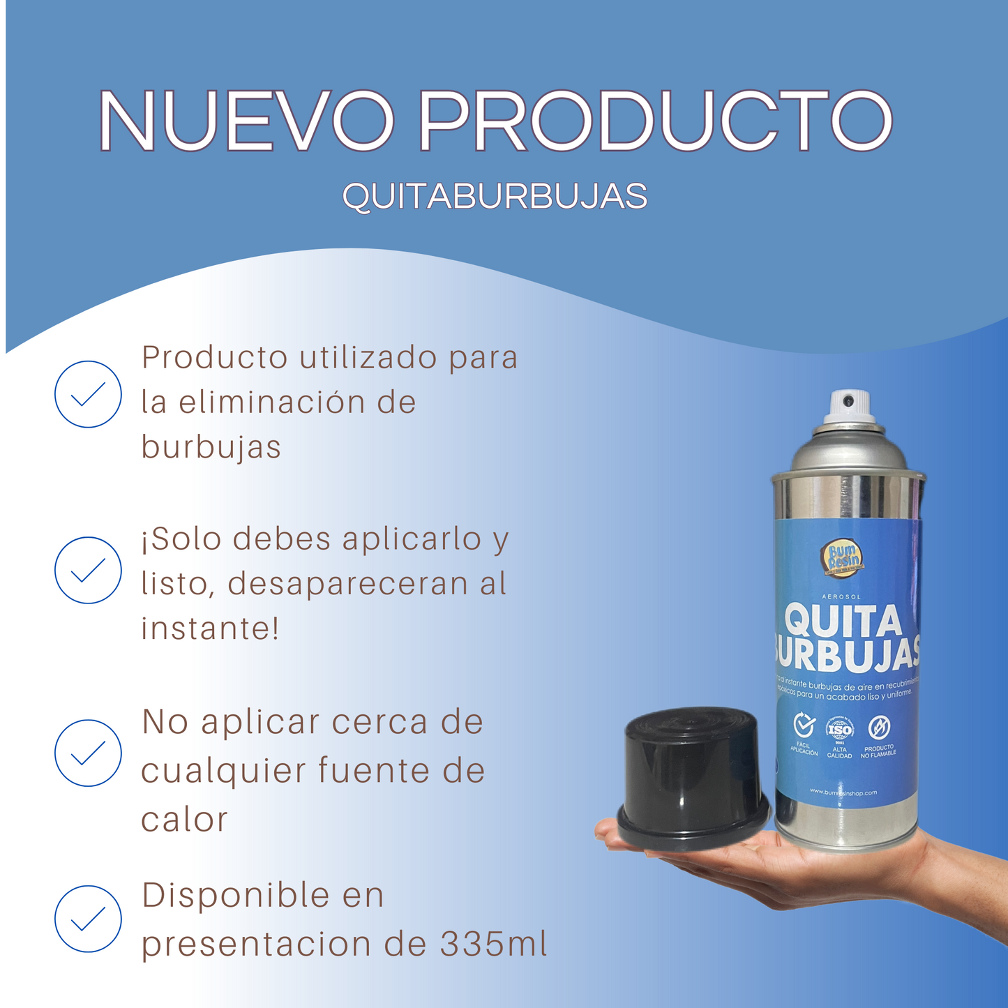 Quita burbujas para resina epoxic